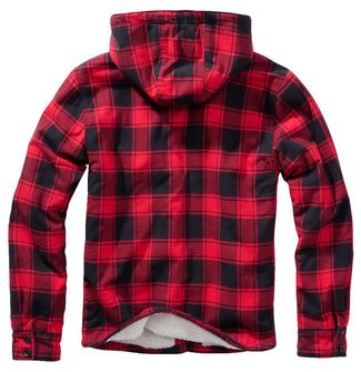 Brandit Lumberjacket куртка з капюшоном, червоно-чорна
