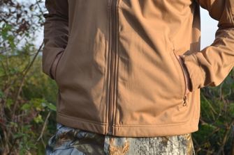 М&#039;яка куртка Mil-Tec lite SoftShell з трьома шарами, легка, койотового кольору.