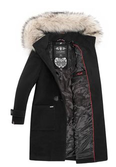 Жіноче зимове пальто Navahoo OKSANA з капюшоном, чорне