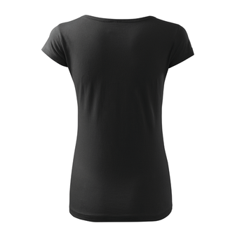 Жіноча футболка DRAGOWA угорська, чорна 150г/м2