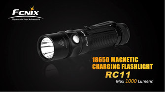 LED baterka Fenix RC11 1000lumen z boku 