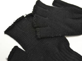 Натуральні класичні чорні рукавиці без пальців.