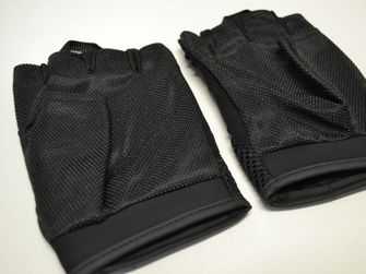 Натуральні рукавички захисні без пальців, чорні