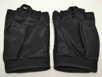 Натуральні рукавички захисні без пальців, чорні
