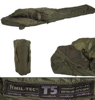Спальний мішок Mil-tec Tactical T5, оливковий -23 °C
