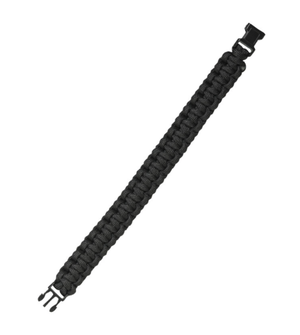 Паракордовий браслет Mil-tec Survival 15 мм, чорний