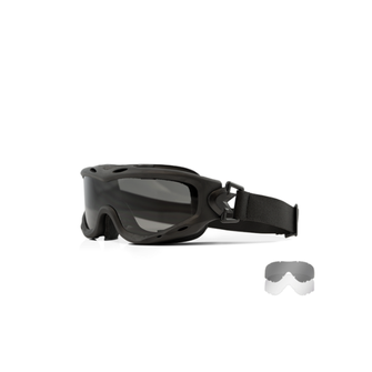 Тактичні окуляри WILEY X SPEAR - дим + прозорі лінзи / матова чорна оправа