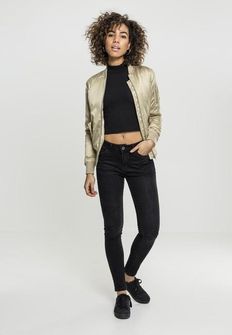 Urban Classics жіноча сатинова бомбер куртка, золота