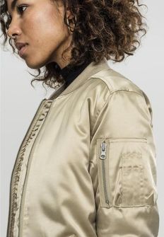 Urban Classics жіноча сатинова бомбер куртка, золота