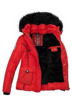 Жіноча зимова куртка Marikoo VANILLA з капюшоном, червона