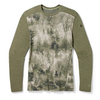 Функціональна футболка з довгим рукавом Smartwool M MERINO 250 BASELAYER CREAM BOXED, зимовий моховий ліс