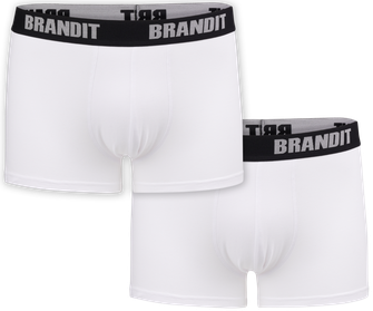 Шорти-боксери Brandit з логотипом 2шт, білий-білий