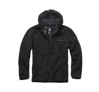 Флісова куртка з капюшоном Brandit Teddyfleece Worker, чорна