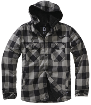 Куртка Brandit Lumber з капюшоном, чорний+вугільний