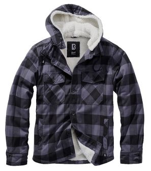 Куртка з капюшоном Brandit Lumberjacket, чорно-сіра