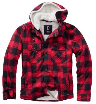 Brandit Lumberjacket куртка з капюшоном, червоно-чорна
