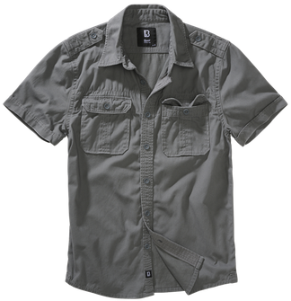 Вінтажна сорочка з коротким рукавом Brandit, вугільно-сірий