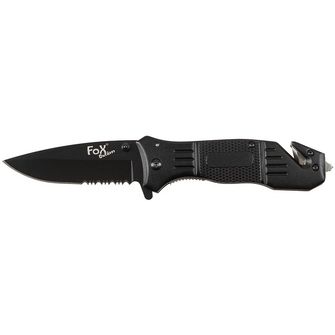 Fox Outdoor Knife Jack одноручний, чорний, з металевою ручкою