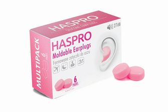 Силіконові беруші HASPRO 6P, рожеві