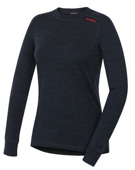 Жіночий мериносовий светр Husky Aron L чорно-синій.