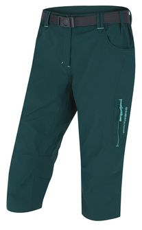 Жіночі брюки HUSKY 3/4 Klery L, темно-зелені