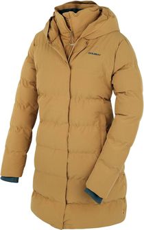Жіноче пальто Husky з натурального хутра Normy темно гірчичного кольору