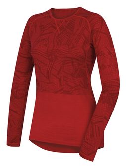 Термобілизна Husky Merino жіноча футболка з довгим рукавом червона