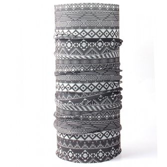 Багатофункціональний шарф Printemp сірий в трикутну смужку, UNI
