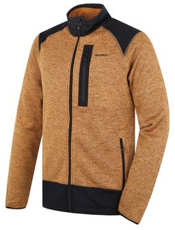 Husky чоловічий флісовий светр на блискавку Алан М темно-гірчичний.