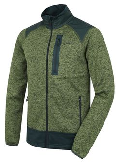 Husky Чоловічий флісовий светр на блискавку Алан М зелений / чорно-зелений