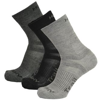 Шкарпетки HUSKY Trail 3 Pack, чорний/антрацит/світло-сірий