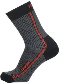Шкарпетки Husky Trekking Socks антрацит/червоний
