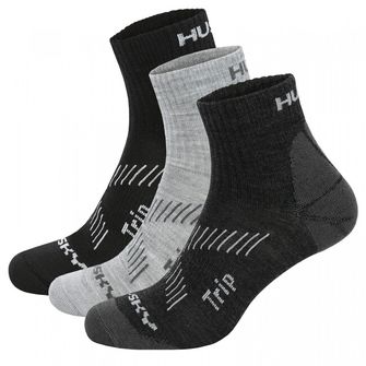 Шкарпетки HUSKY Trip Socks 3Pack, чорний/світло-сірий/темно-сірий