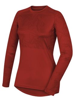 Термобілизна Husky Активна зимова жіноча футболка з довгим рукавом, червона