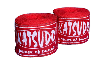 Katsudo бокс пов'язки еластичні 350см, червоні