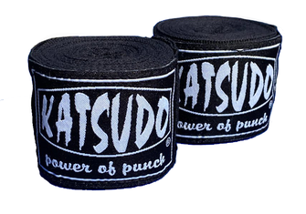 Katsudo бокс пов'язки еластичні 350см, чорні