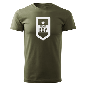 DRAGOWA коротка футболка армійська для хлопчика, оливкова 160г/м2