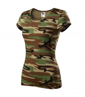 Жіноча камуфляжна футболка Malfini Camouflage, коричнева, 150 г/м2