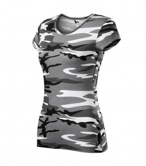 Жіноча камуфляжна футболка Malfini Camouflage, сіра, 150 г/м2