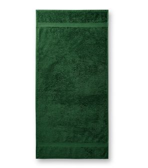 Махровий рушник Malfini бавовняний 70х140см, пляшковий зелений