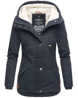 Marikoo BIKOO Жіноча зимова куртка з капюшоном, темно-синя