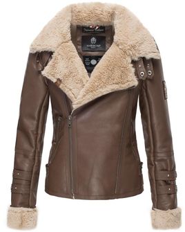 Marikoo KOKOO Жіноча зимова куртка з хутром, коричнева