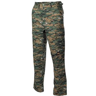 MFH BDU чоловічі штани Rip-Stop цифровий лісовий камуфляж