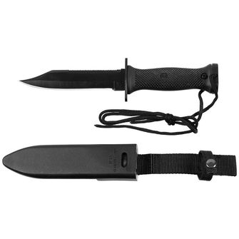 MFH Бойовий ніж MK3 з пластиковим руків'ям та піхвами, чорний
