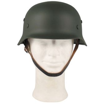 MFH Металевий шолом часів Другої світової війни зі шкіряною оббивкою, колір - зелений