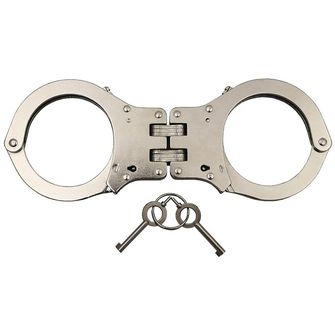 MFH Поліцейські наручники з двома ключами з шарніром, міцна конструкція