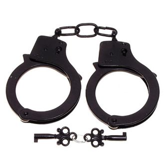 MFH Поліцейські наручники з двома ключами чорні