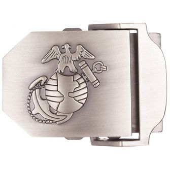 Пряжка для ременя MFH USMC, срібляста, металева, бл. 4 см