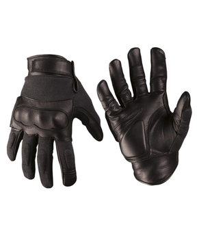 Тактичні рукавички Mil-tec шкіра/кевлар, чорні