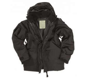 Зимова трьохшарова непромокава куртка Mil-Tec, чорна.